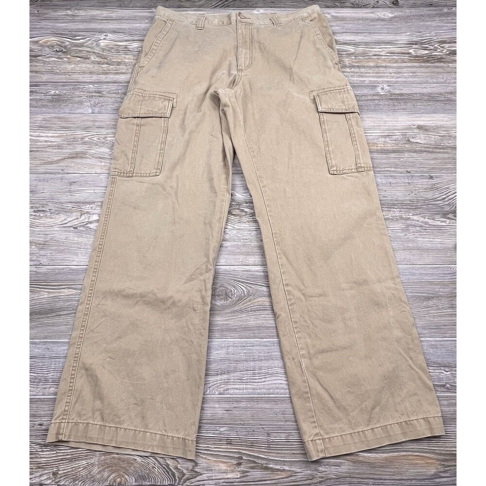Vintage Old Navy Pants Mens 38x34 Brown Paratrooper Cargo Baggy Y2K‎ Skater